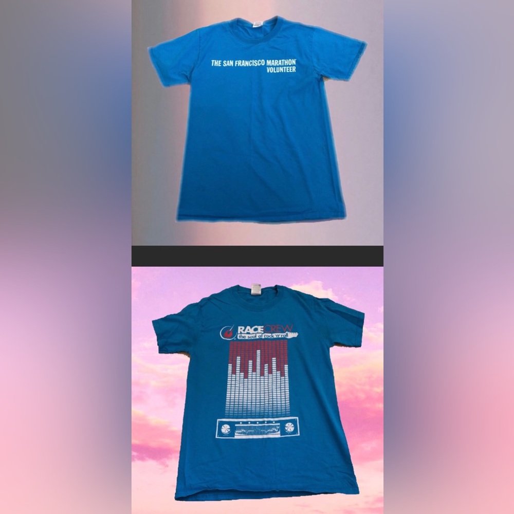 bay area marathon blue t-shirt bundle | size s